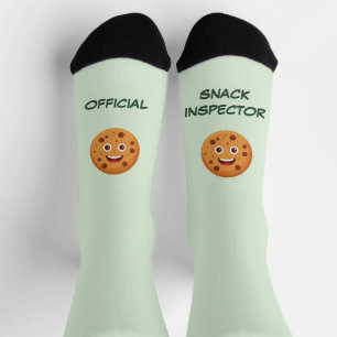 Funny Kids Socks Official Snack Inspector Crew