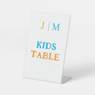Funny Kids Table Wedding Pedestal Sign