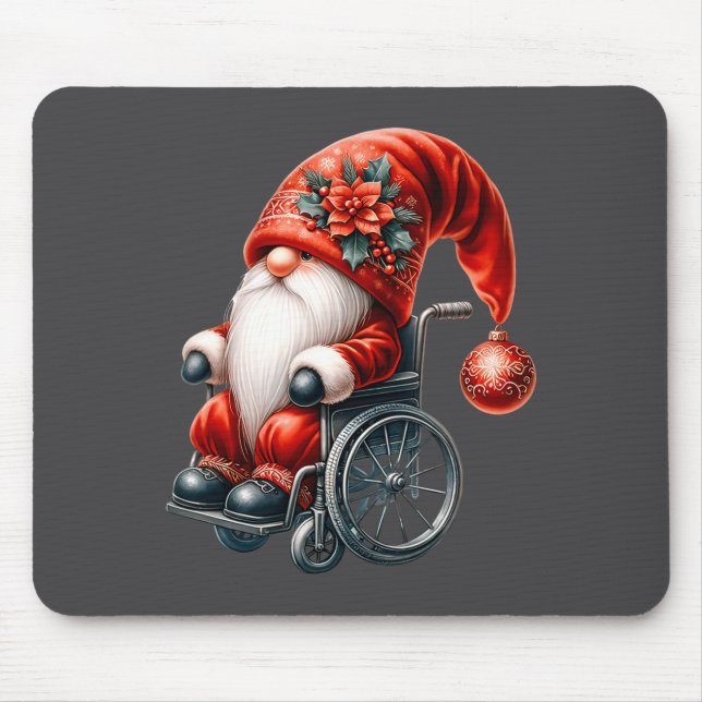 Funny Kids Wheelchair Santa Graphic For Men Christ Mouse Mat (Front)