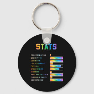 Funny Kids With Adhd Stats Neurodiversity Adhd Awa Key Ring