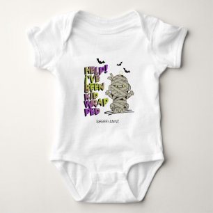 Funny Kidwrapped Mummy Baby Green ID683 Bodysuit