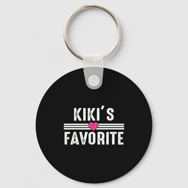 Funny Kiki'ss Favorite Son Daughter I'm Kiki's's F Key Ring (Front)