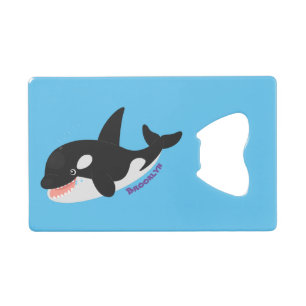 Funny killer whale orca cute cartoon illustration