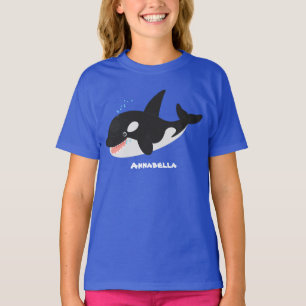 Funny killer whale orca cute cartoon illustration T-Shirt