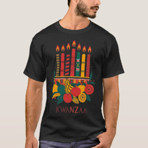 Funny Kinara Seven Candles Kwanzaa Celebration 2  T-Shirt