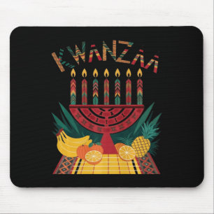 Funny Kinara Seven Candles Kwanzaa Celebration  Mouse Mat