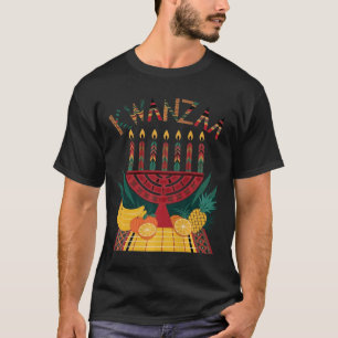 Funny Kinara Seven Candles Kwanzaa Celebration  T-Shirt