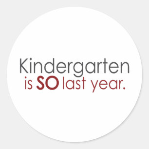 Funny Kindergarten Grad Classic Round Sticker