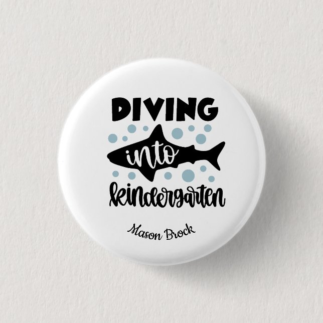 Funny kindergarten kid's gift 3 cm round badge (Front)