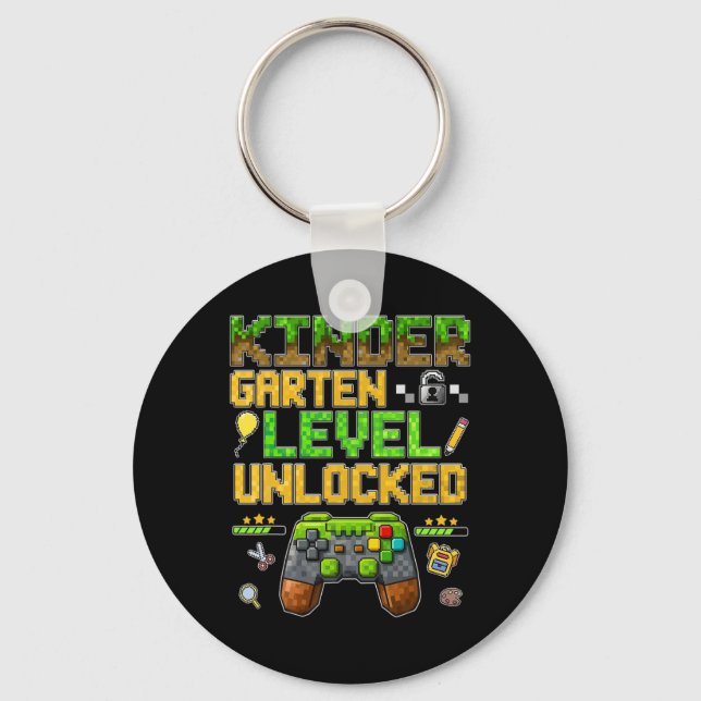 Funny Kindergarten Level Unlocked Ck To School Gam Key Ring (Front)