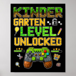 Funny Kindergarten Level Unlocked Ck To School Gam Poster