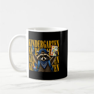 Funny Kindergarten Racoon First Day Of School Coffee Mug