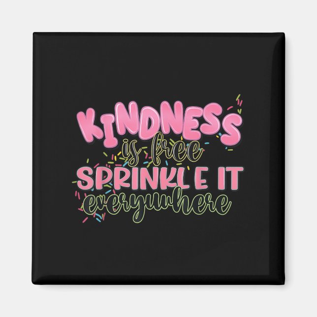 Funny Kindness Is Sprinkle It Everywhere Retro Vin Magnet (Front)