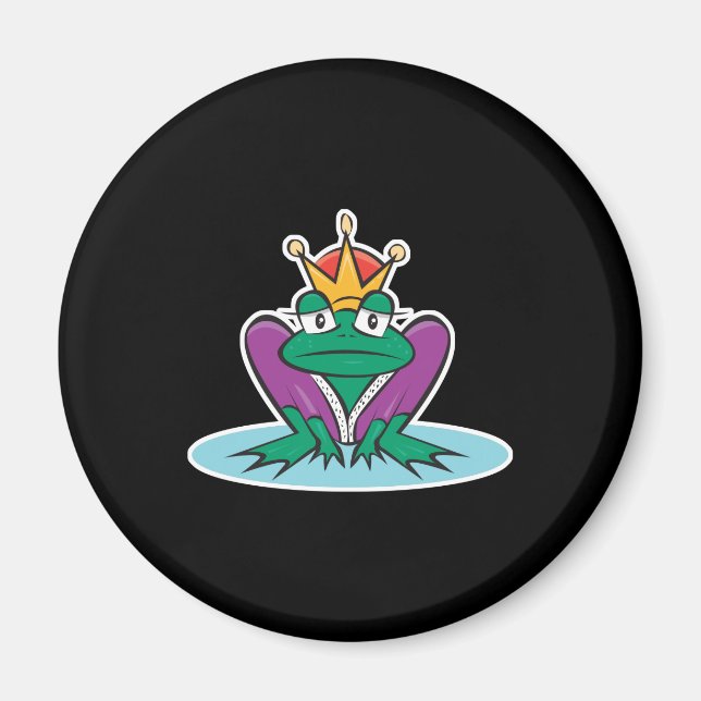 funny king frog magnet (Front)