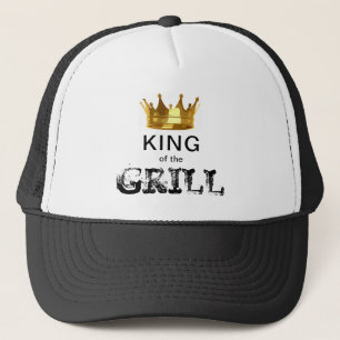 Funny King of the Grill BBQ Lover Mens Trucker Hat