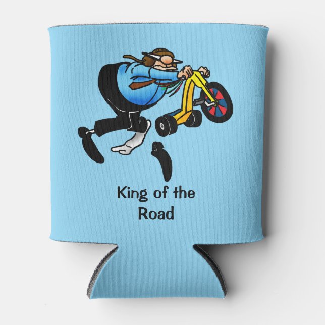 Funny King Of The Road Can Cooler (Front)