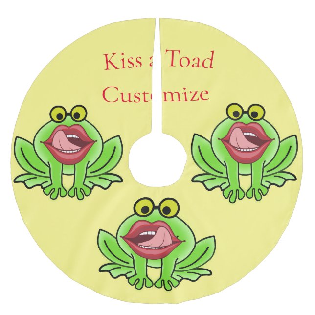 Funny Kiss A Toad Thunder_Cove Brushed Polyester Tree Skirt (Front)