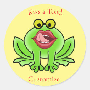 Funny Kiss A Toad Thunder_Cove Classic Round Sticker