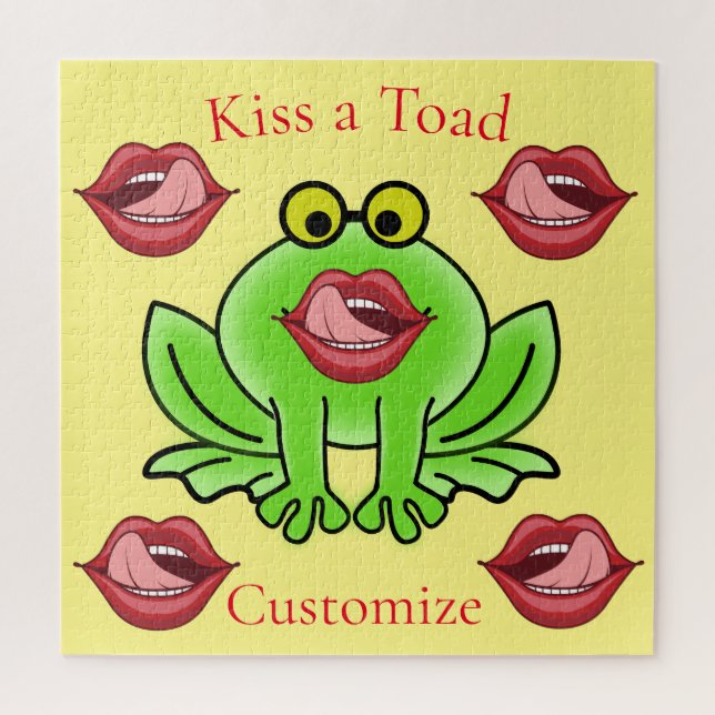 Funny Kiss A Toad Thunder_Cove Jigsaw Puzzle (Vertical)