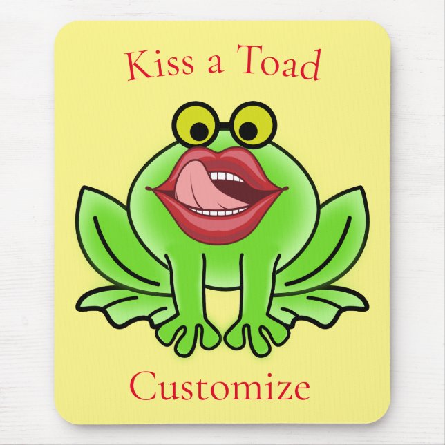 Funny Kiss A Toad Thunder_Cove Mouse Mat (Front)
