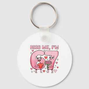 Funny Kiss Me Im 67 Cute Valentines Day Couples Me Key Ring