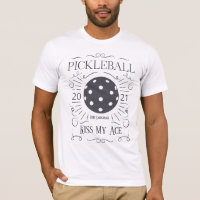 Funny Kiss My Ace Retro Grey Pickleball