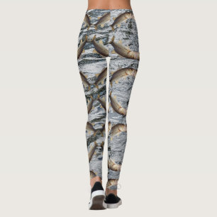 Funny Kiss My Bass Kissing Fish Leggings