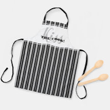 Funny Kiss The Cook Modern Humour Black White Grey