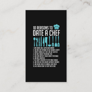 Funny Kitchen Chef Dating Humor Single Cook Business Card