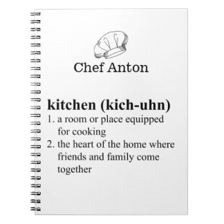 Funny Kitchen Dictionary Definition Home Chef Notebook