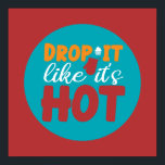 Funny Kitchen Pun Typography Trendy Retro Colour Poster<br><div class="desc">Colourful typography art with retro and vibrant colours. Funny puns and quotes about food,  cooking,  baking and dining. Perfect decoration for your kitchen,  diner,  café,  bakery shop or restaurant. Background colour (the circle and the square) is customisable via the Design Tool.</div>