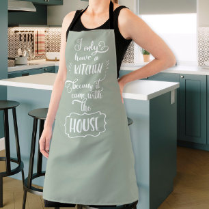 Funny kitchen quote  apron