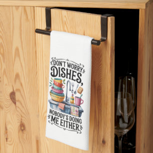 Funny Kitchen Series Design #7 Tea Towel