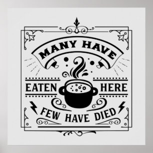 funny kitchen word art poster