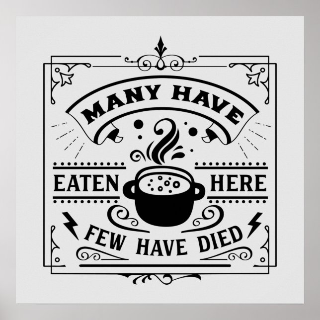 funny kitchen word art poster (Front)