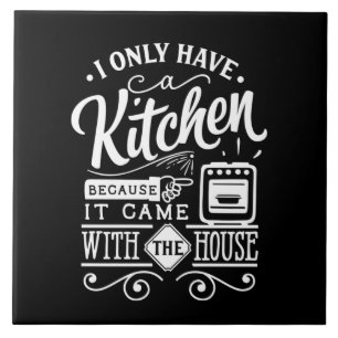 funny kitchen word art tile