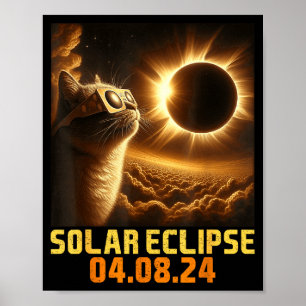 Funny Kitten Cat Sunglasses Total Solar Poster
