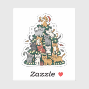 Funny Kitten Christmas Tree Cat Pet Animal Lover