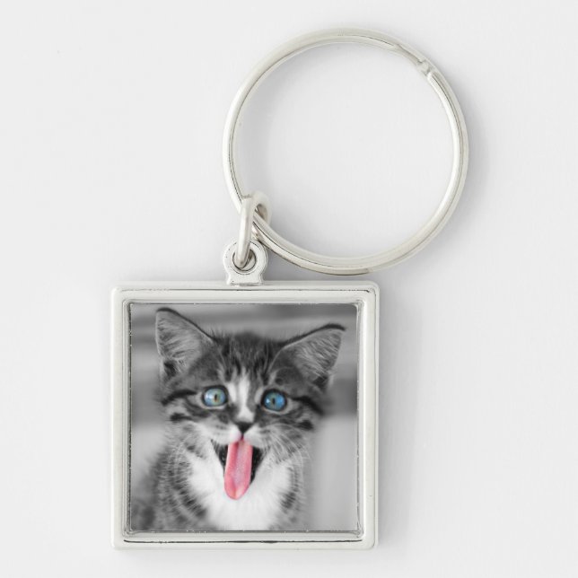 Funny Kitten Key Ring (Front)