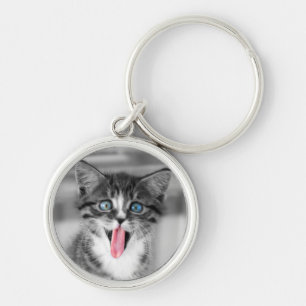 Funny Kitten Key Ring