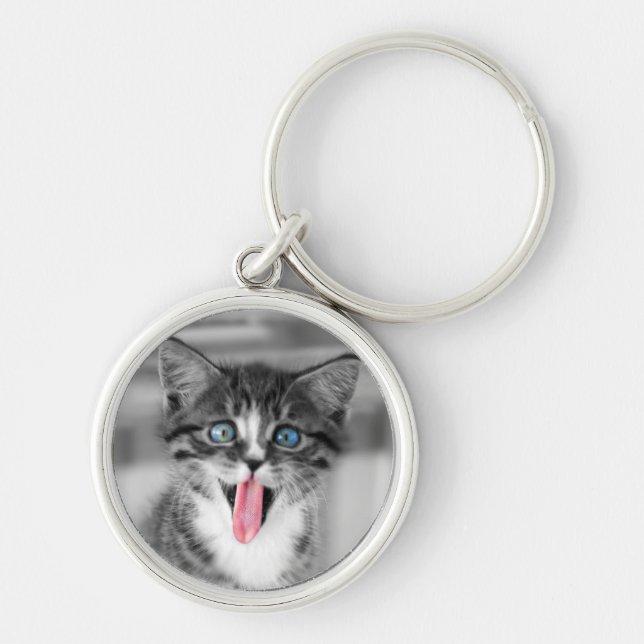 Funny Kitten Key Ring (Front)
