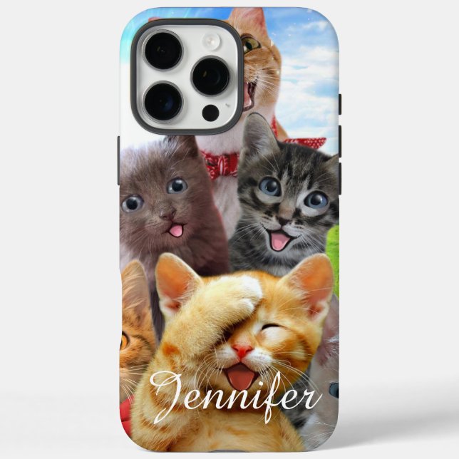 Funny kittens in green field.                      Case-Mate iPhone case (Back)