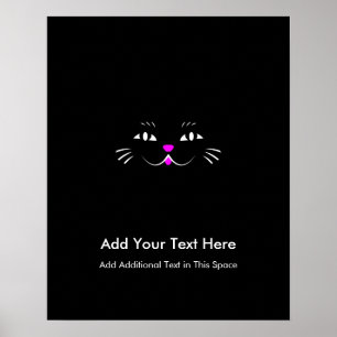 Funny Kitty Cat Face Poster