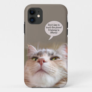 Funny Kitty phone case with your name