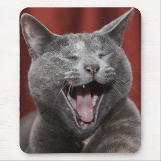 Funny kitty - Ready to eat the mouse! Mouse Mat