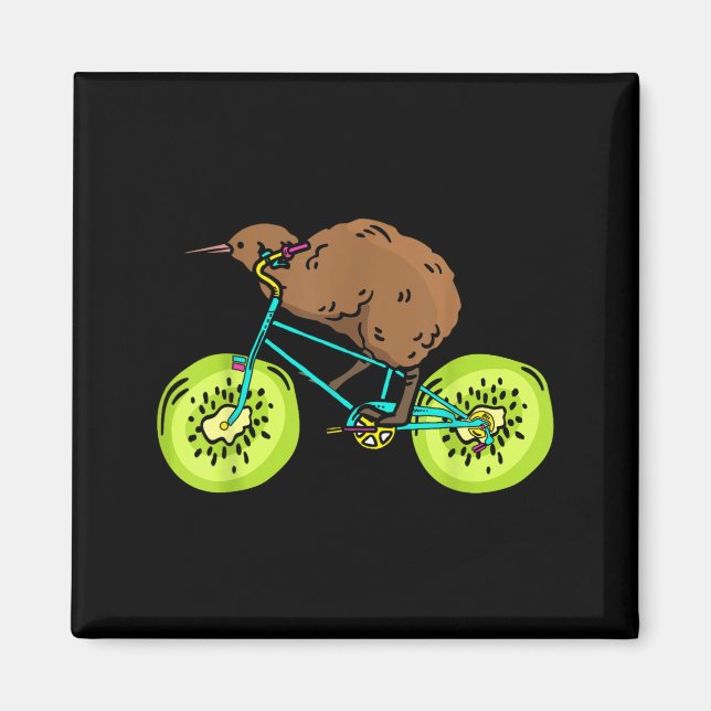 Funny Kiwi Biker Cycling Gift New Zealand  Magnet (Front)
