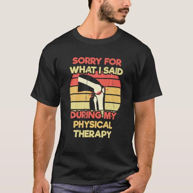 Funny Knee Replacement Physical Therapist PT Surge T-Shirt (Front)