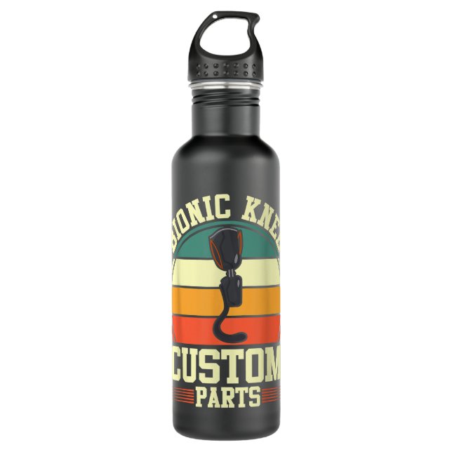 Funny Knee Replacement Surgery Bionic Knee Club Cu 710 Ml Water Bottle (Front)