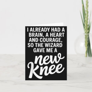 Funny Knee Surgery Art For Men Women Bionic Knee Card