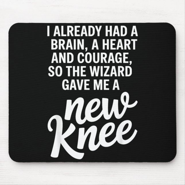 Funny Knee Surgery Art For Men Women Bionic Knee Mouse Mat (Front)